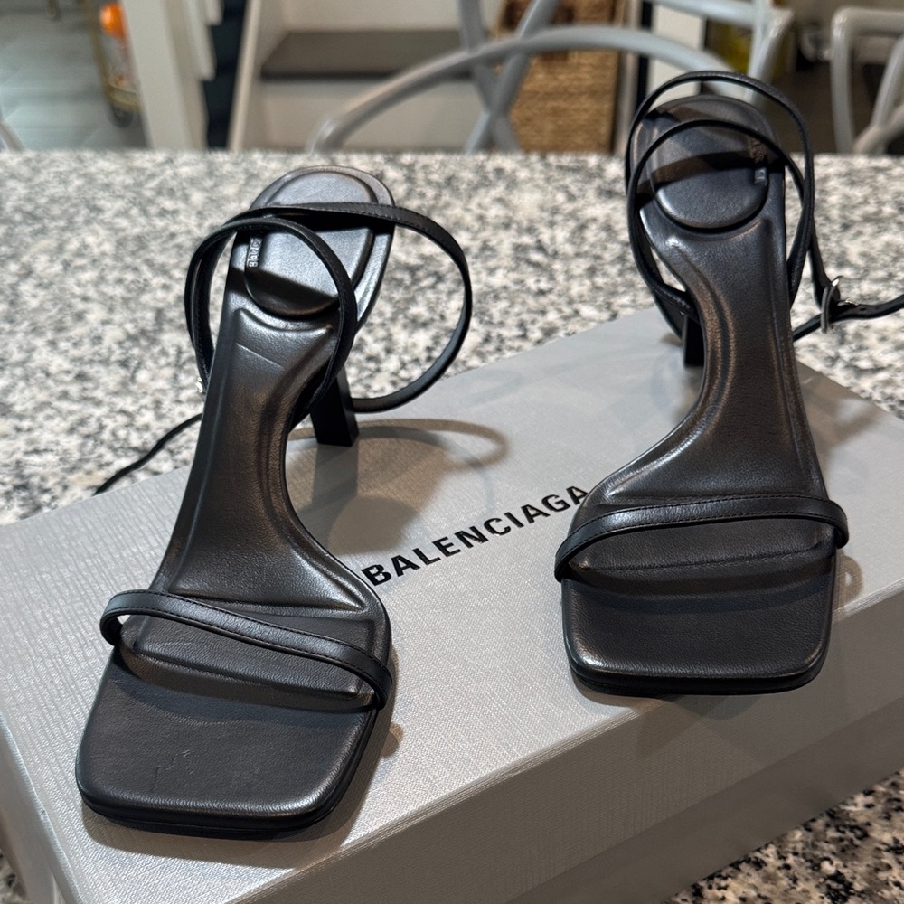 Balenciaga Black Leather Heels